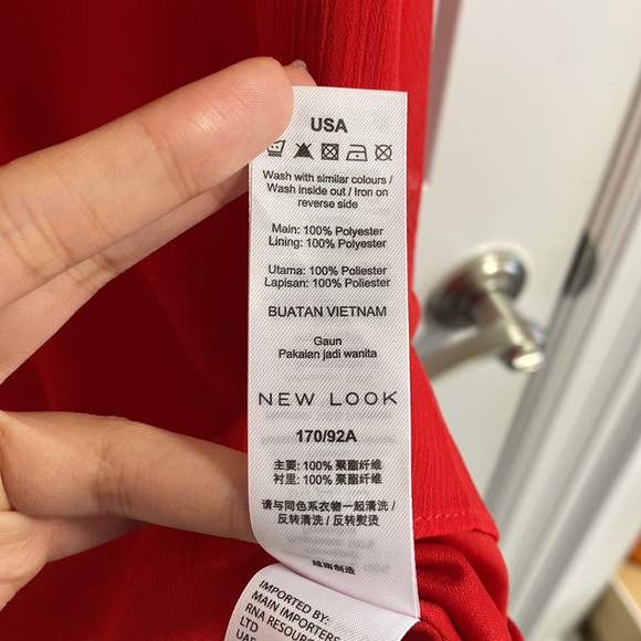 NEW LOOK Red Dress, Size 8 (NWT) - Picture 7 of 7